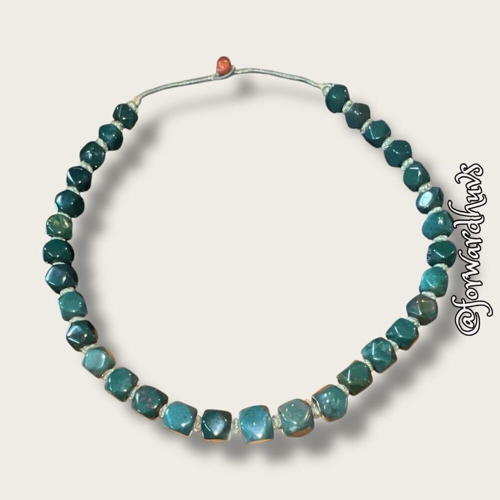 Hand Knotted Bloodstone Chunky Necklace